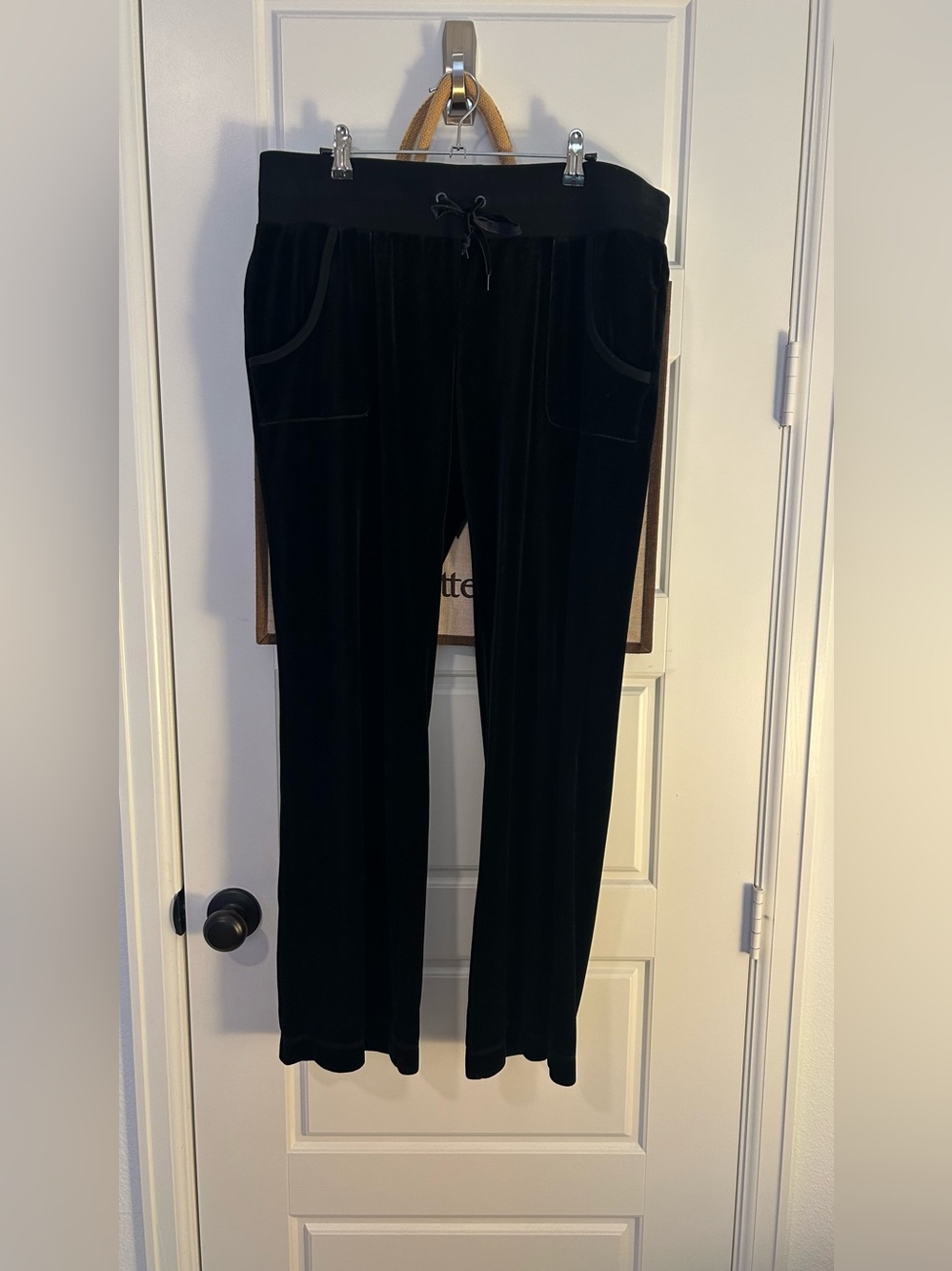 Victoria's Secret Sport Black Velvet Bottoms